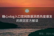 糖心vlog入口官网数据洞悉热度爆发的原因官方解读