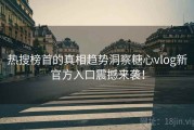 热搜榜首的真相趋势洞察糖心vlog新官方入口震撼来袭！