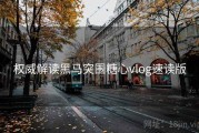 权威解读黑马突围糖心vlog速读版