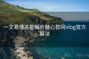 一文看懂高能解析糖心官网vlog官方解读