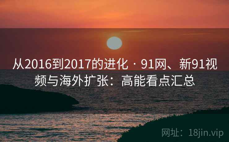 从2016到2017的进化 · 91网、新91视频与海外扩张:高能看点汇总 从2016到2017的进化 · 91网、新91视频与海外扩张:高能看点汇总