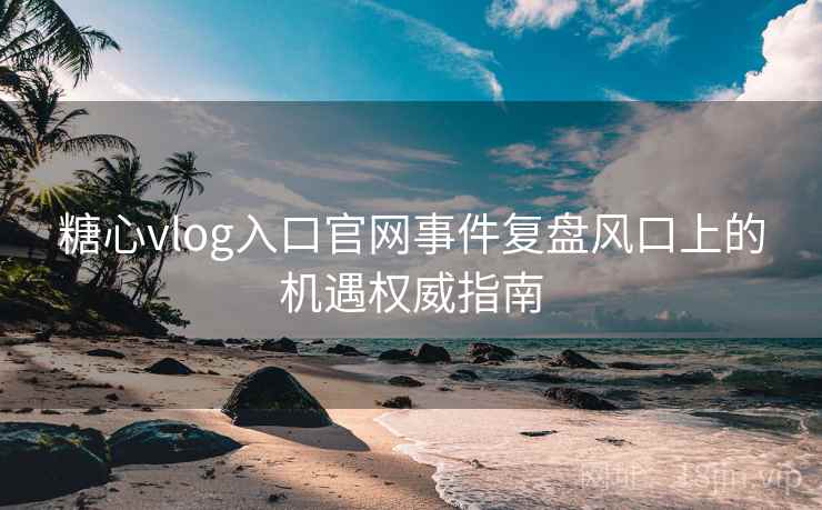 糖心vlog入口官网事件复盘风口上的机遇权威指南 糖心vlog入口官网事件复盘风口上的机遇权威指南